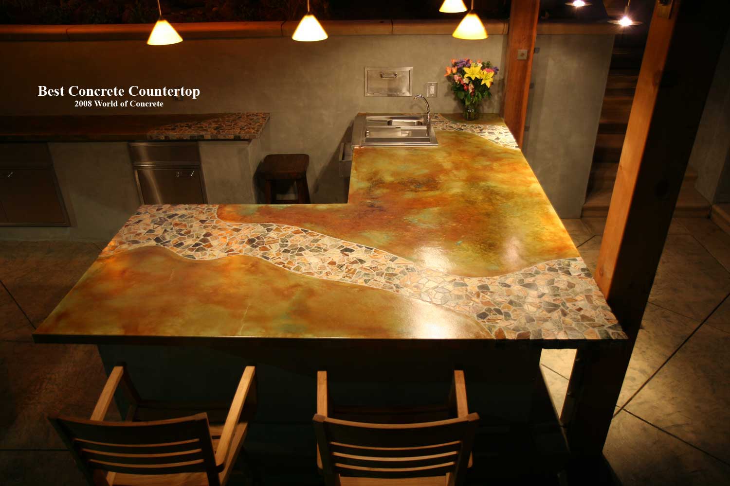 Decorative Concrete Interior Countertops