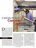 August 2004 The Journal of Light Construction - Cast-in-Place Concrete Counters