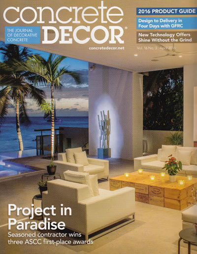 April 2016 Concrete Decor Cover