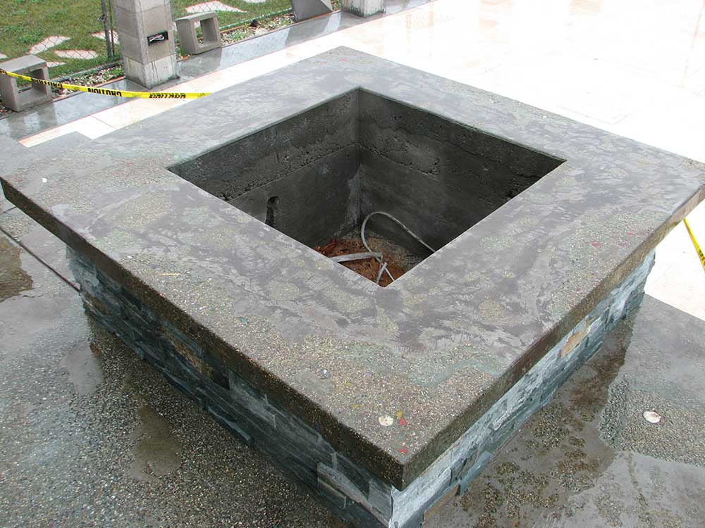 Concrete Fire Pits Decorative, Fire Pit Countertop